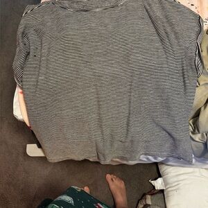 ODDY Black and White Striped Women Shorts 3x shorts and shirt never wore